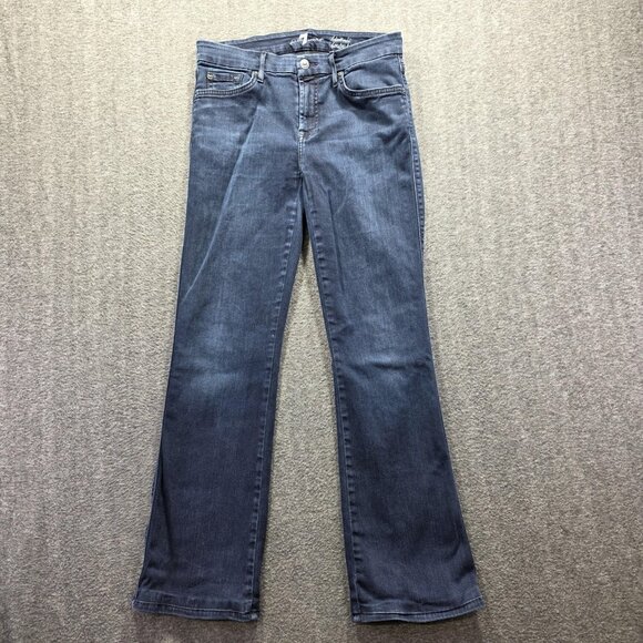 7 For All Mankind Jeans Womens 29 Medium Wash Kimmie Bootcut Stretch Denim USA - Picture 1 of 10